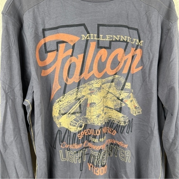 Disney Parks Star Wars Millennium Falcon Crew Neck Long Sleeve Top‎ Size Large - Picture 7 of 12